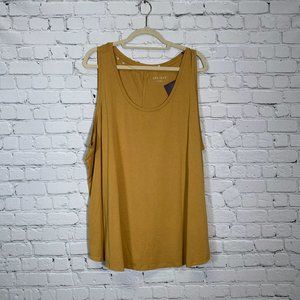 NWT Ava & Viv Mustard Tank Size 3x
